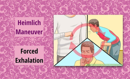 Forceful movement of air may expel an object blocking the trachea.